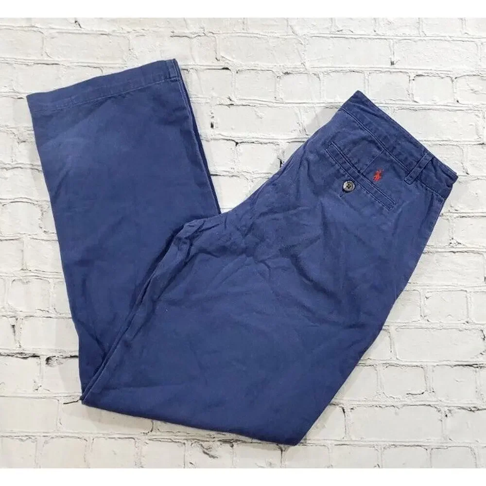 Polo Ralph Lauren Blue Flat Front Chinos YOUTH BOYS SIZE 18 W30 x L31